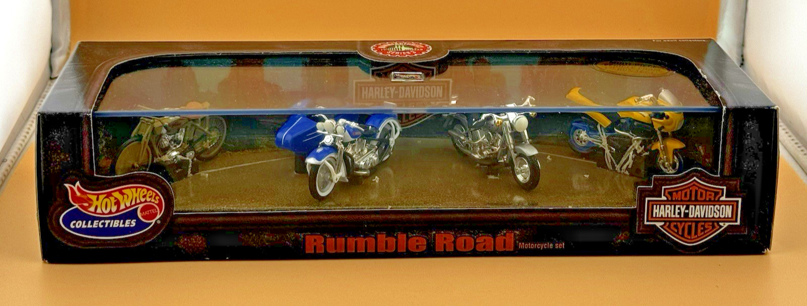 Hot Wheels Rumble Road Harley Davidson Motorcycle Set of 4 Series 3 New Sealed
