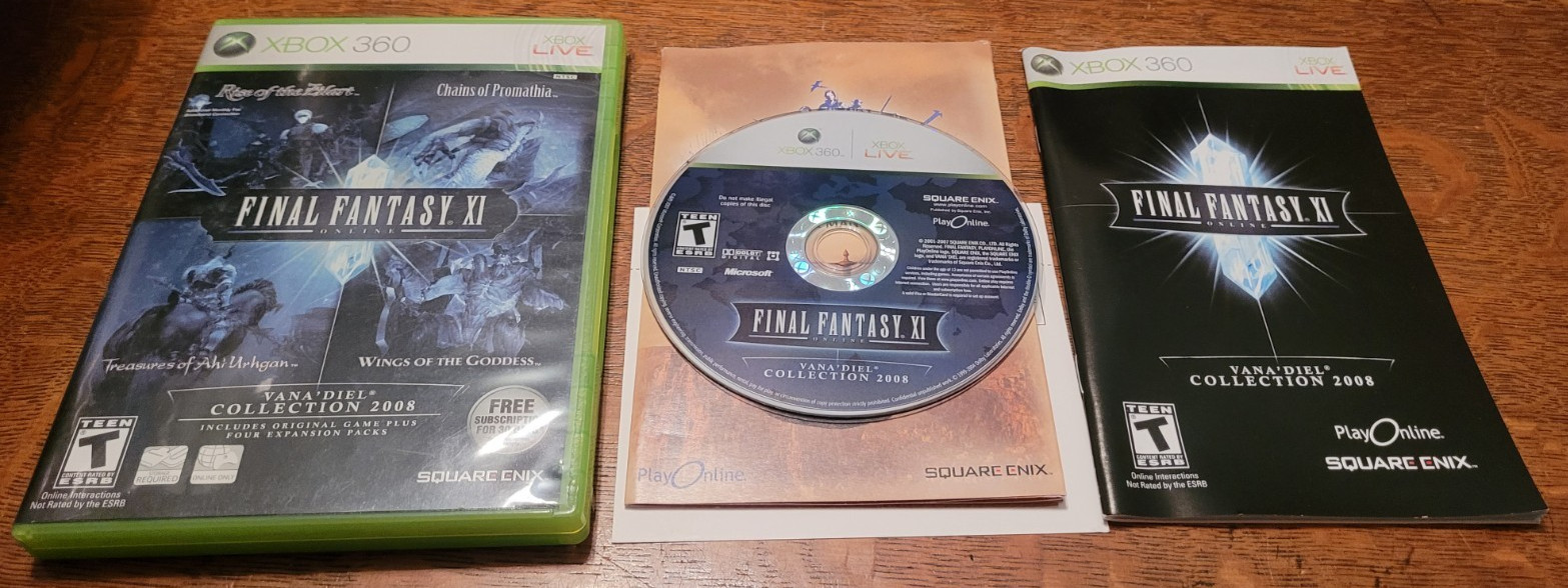 FINAL FANTASY XI ONLINE VANA'DIEL COLLECTION 2008 Microsoft Xbox 360 COMPLETE VG