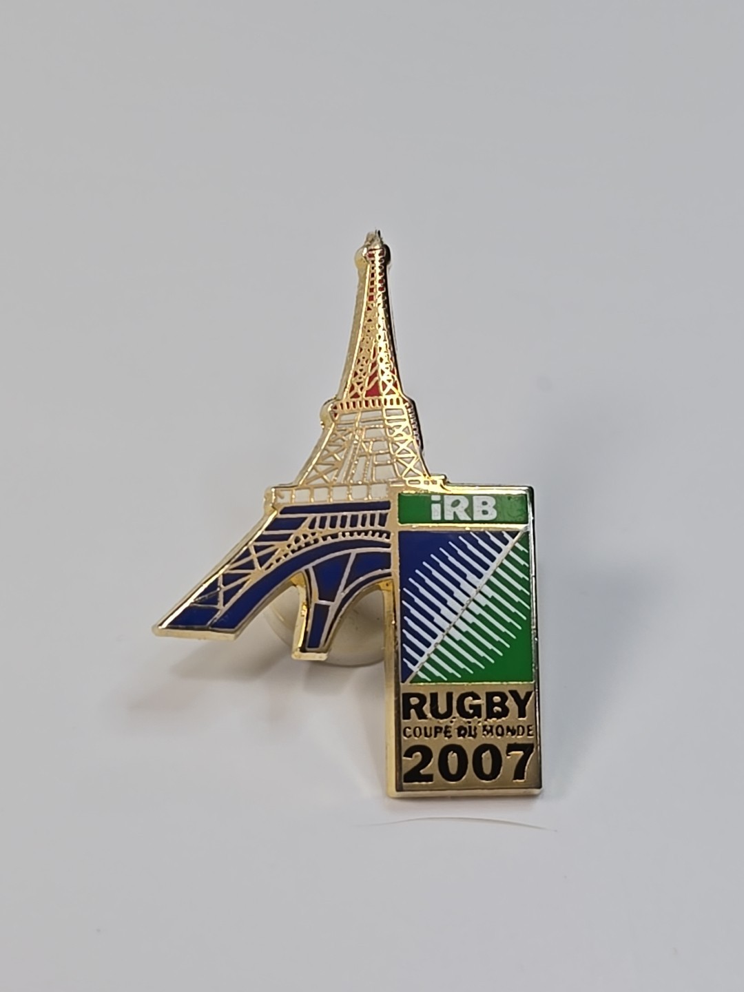 Rugby World Cup 2007 Souvenir Lapel Pin Paris France  IRB Int'l Rugby Board