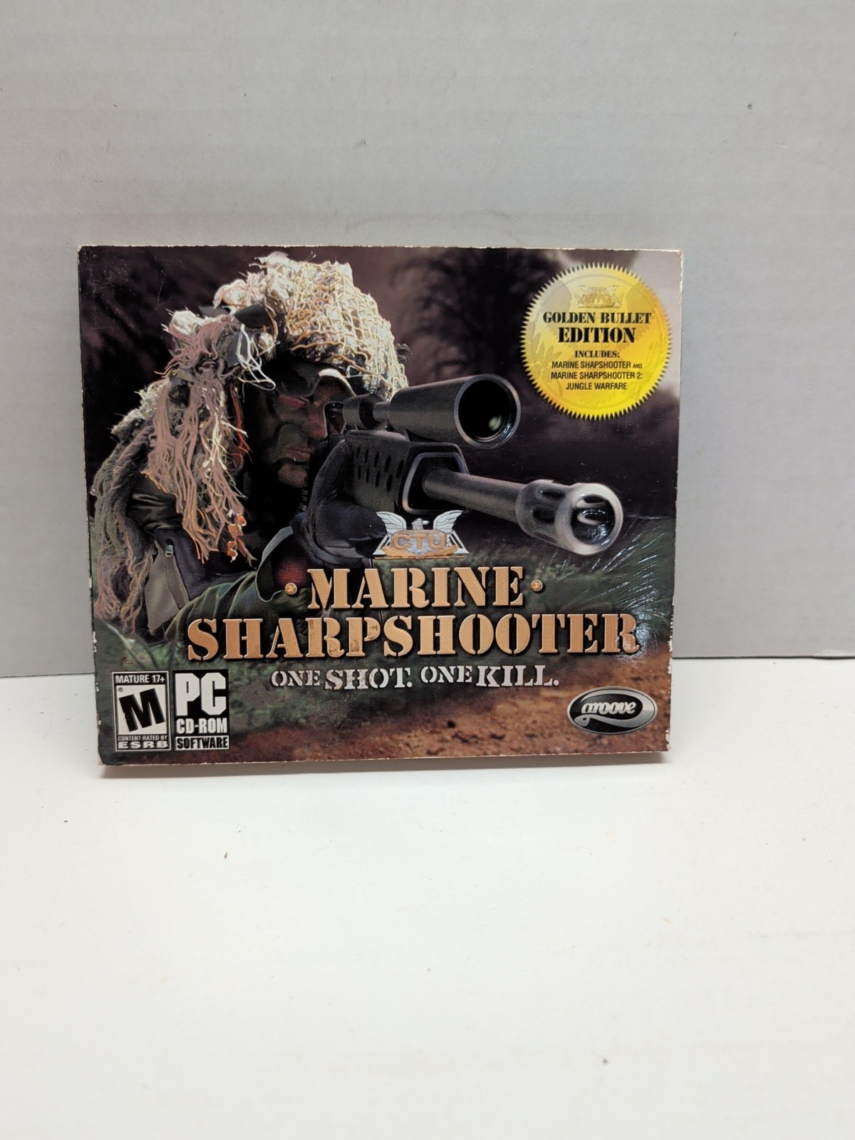 Marine Sharpshooter one Shot one Kill PC Game 2005 Golden Bullet Edition 2 Discs