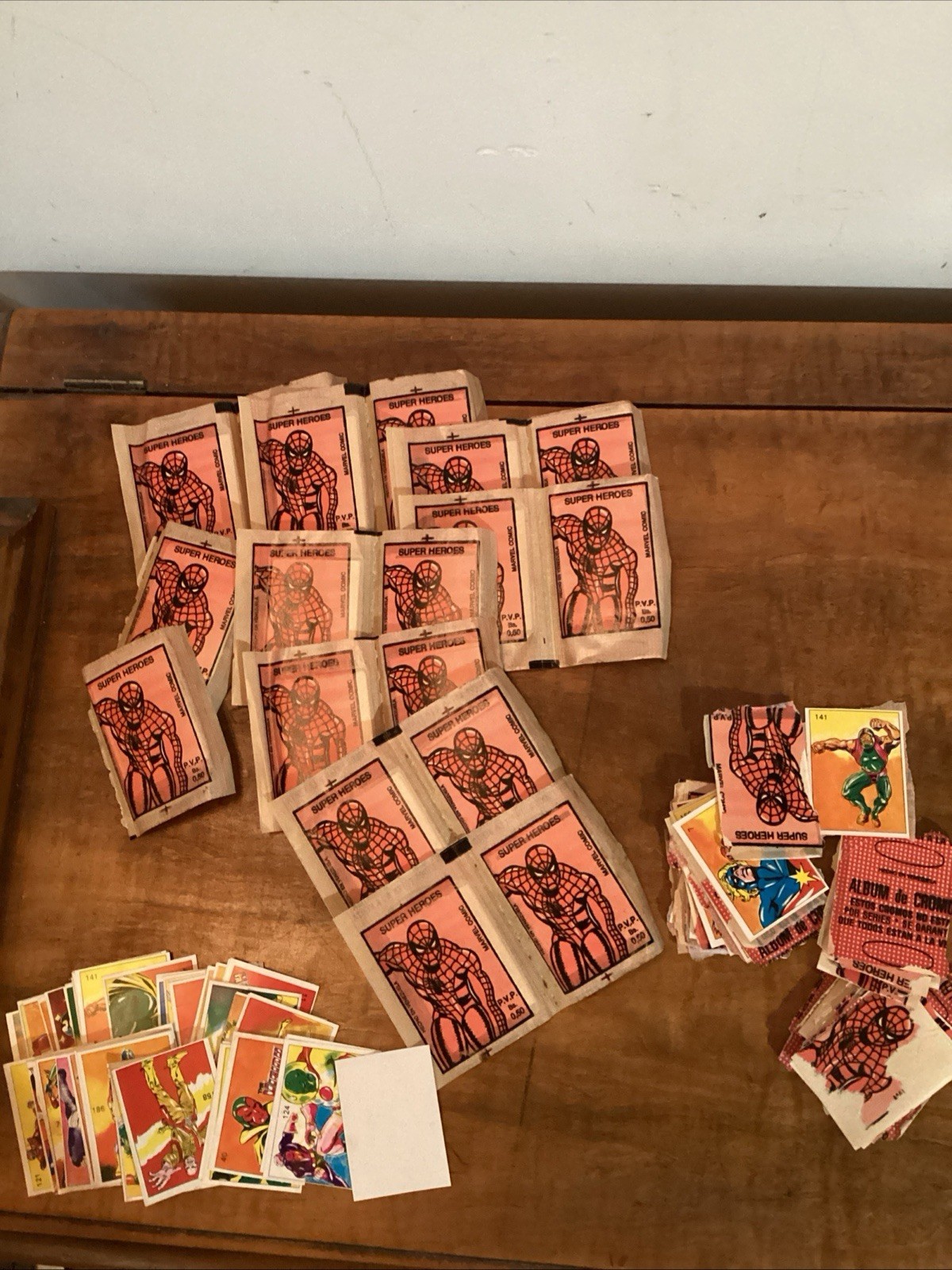 Vtg 1980’S SPIDERMAN MARVEL  custom lot  sticker packs and loose stickers