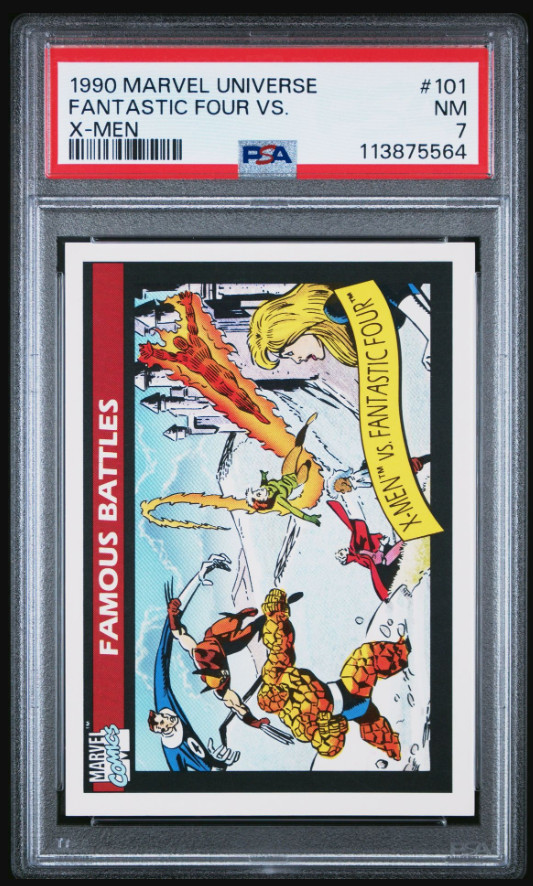 1990 Marvel Universe Fantastic Four VS X-Men PSA 7 #101