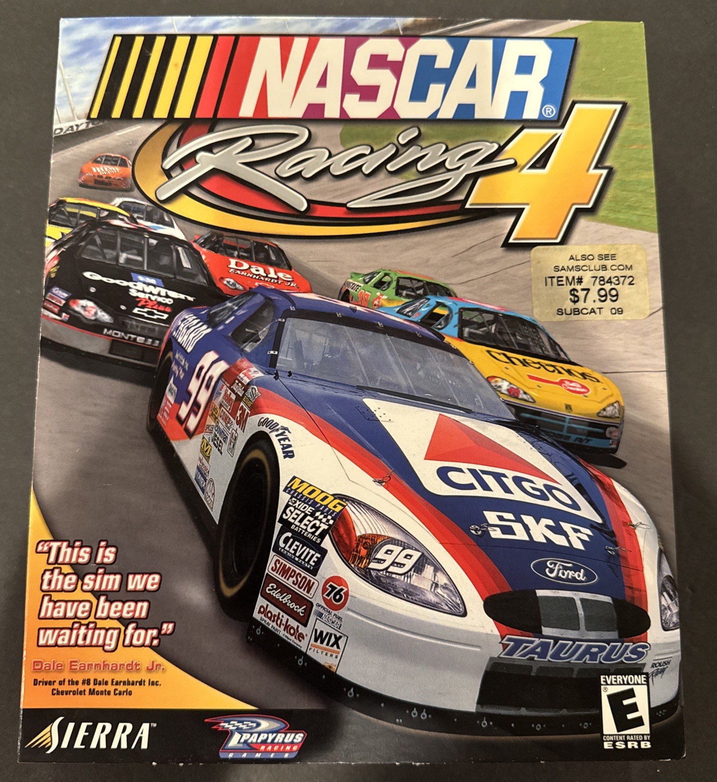 Nascar Racing 4 Big Box PC Game 2001 Sierra Papyrus Games NEW & FACTORY SEALED