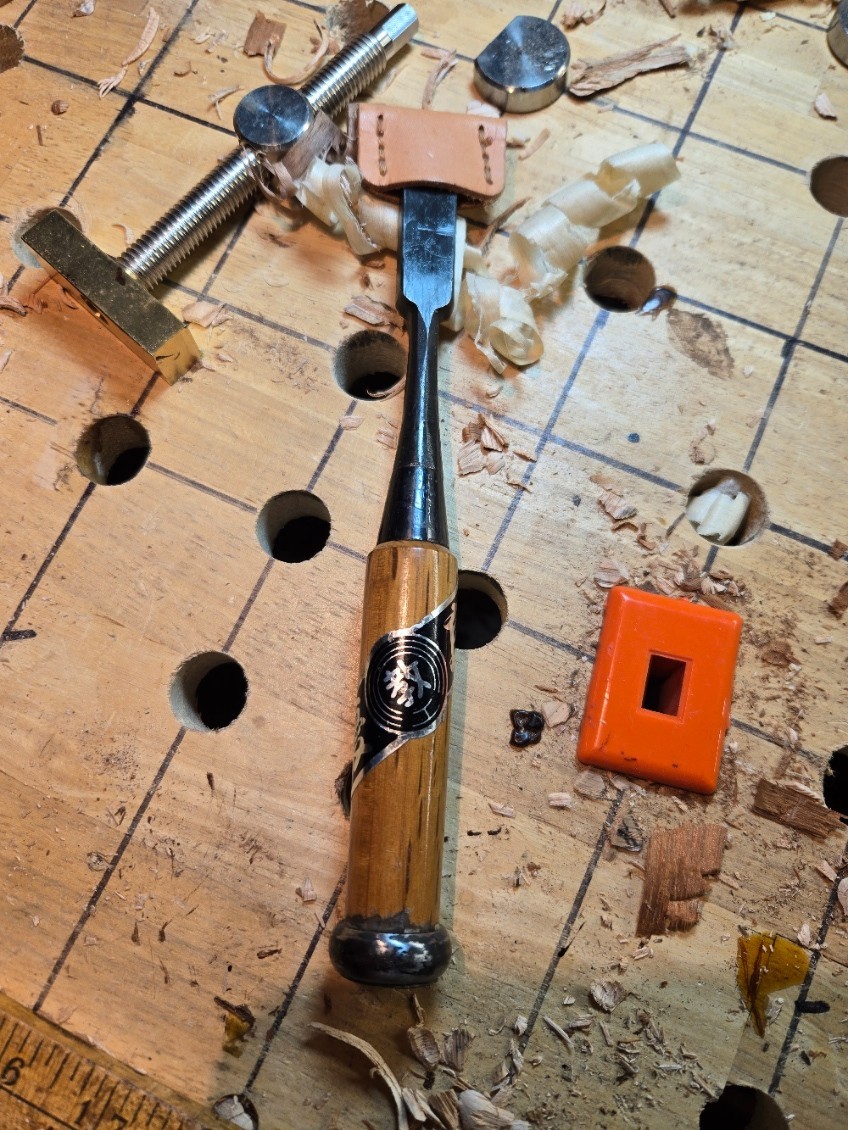 Vintage Japanese Chisel, Nomi, Restored , Sharpened to 10000g, with Keeper