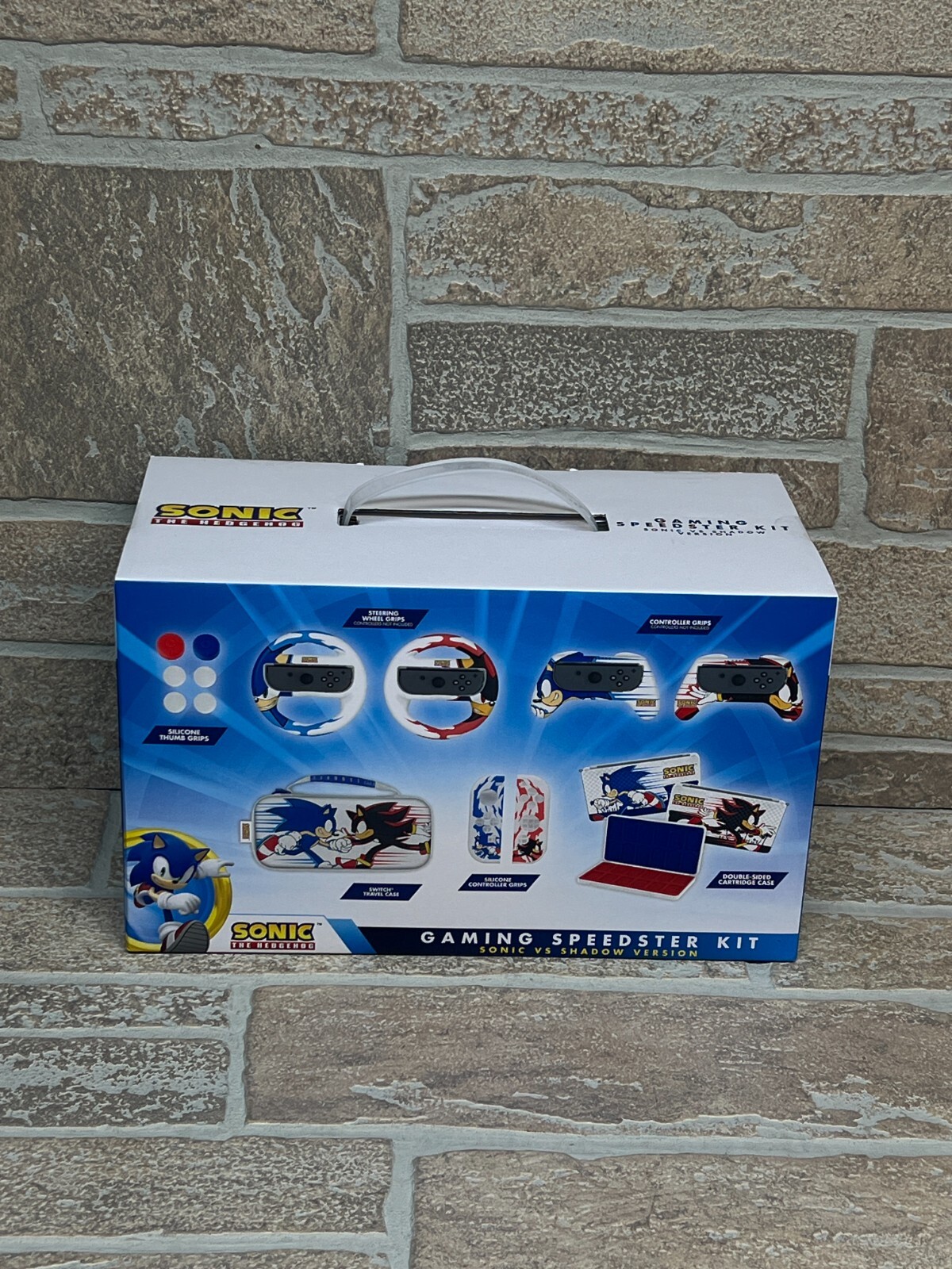 SONIC vs SHADOW Nintendo Switch Gaming Speedster Kit Carrying Case Steering Grip