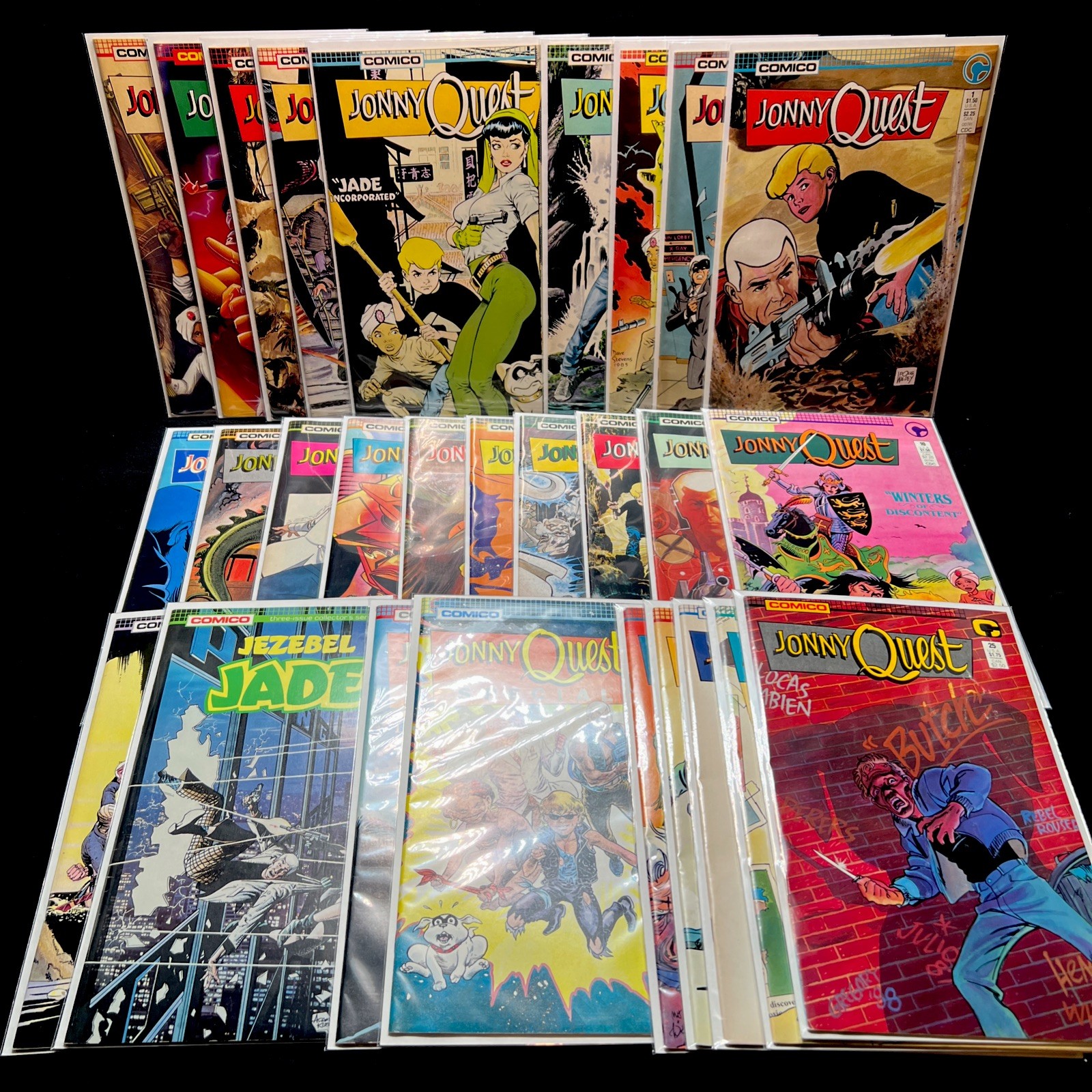 Jonny Quest #1-14, 16 17 19 21 22 25-29 Special 1 2 Jezebel Jade 1 2 Comico 1986
