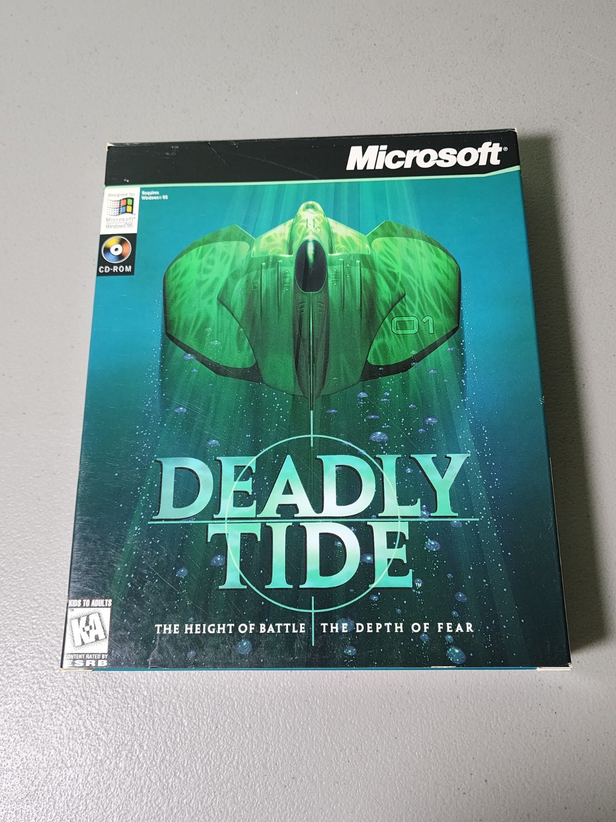 Microsoft Deadly Tide PC Game 1996 CD-ROM - PC Big Box Complete CIB