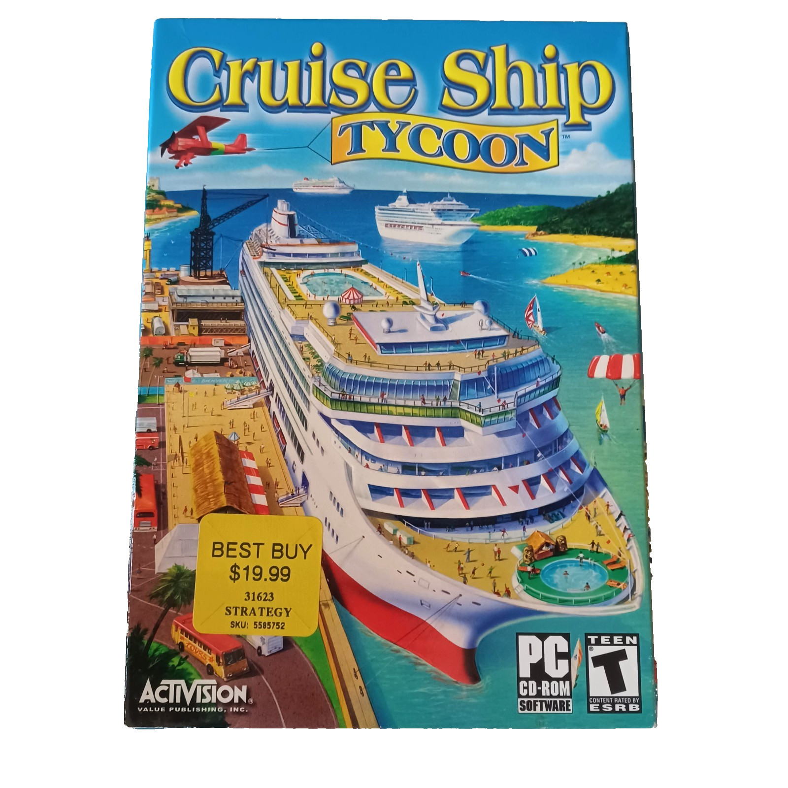 Cruise Ship Tycoon PC CD-ROM Game Complete CIB Box SIM Strategy 2003