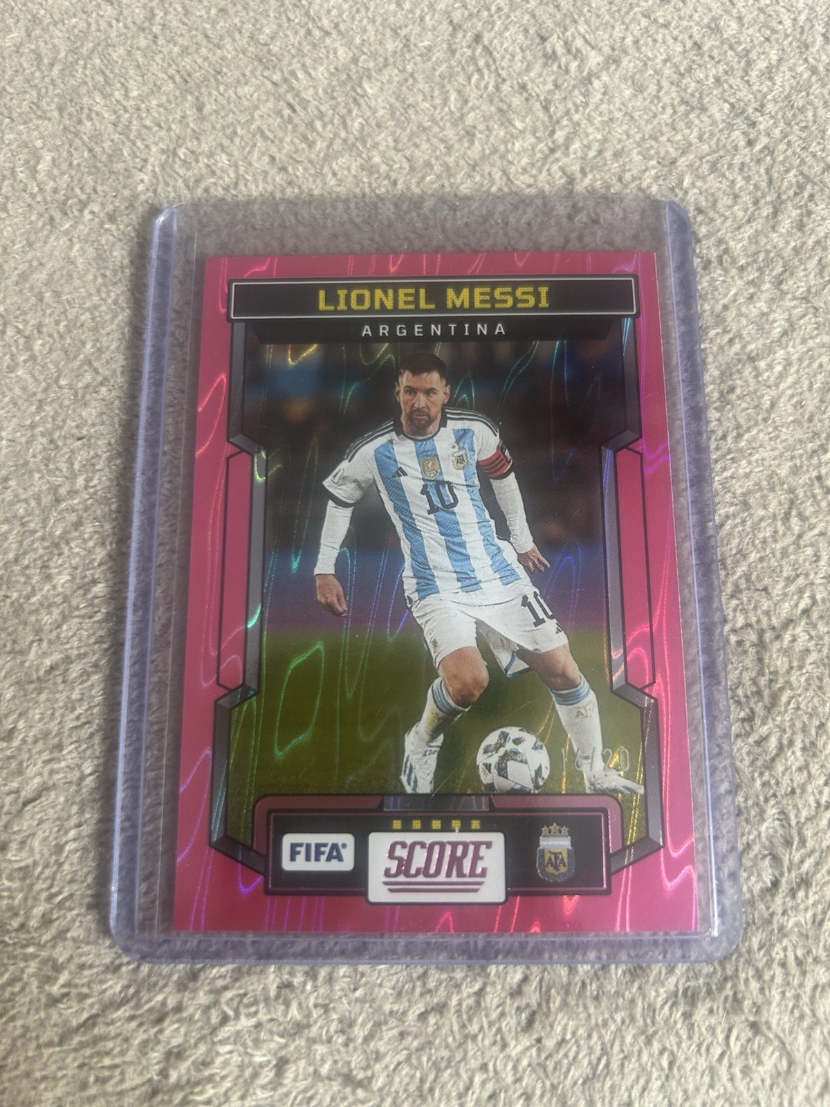 Panini Score FIFA Soccer 2023-24 Lionel Messi Argentina No. 1 Parallel /20