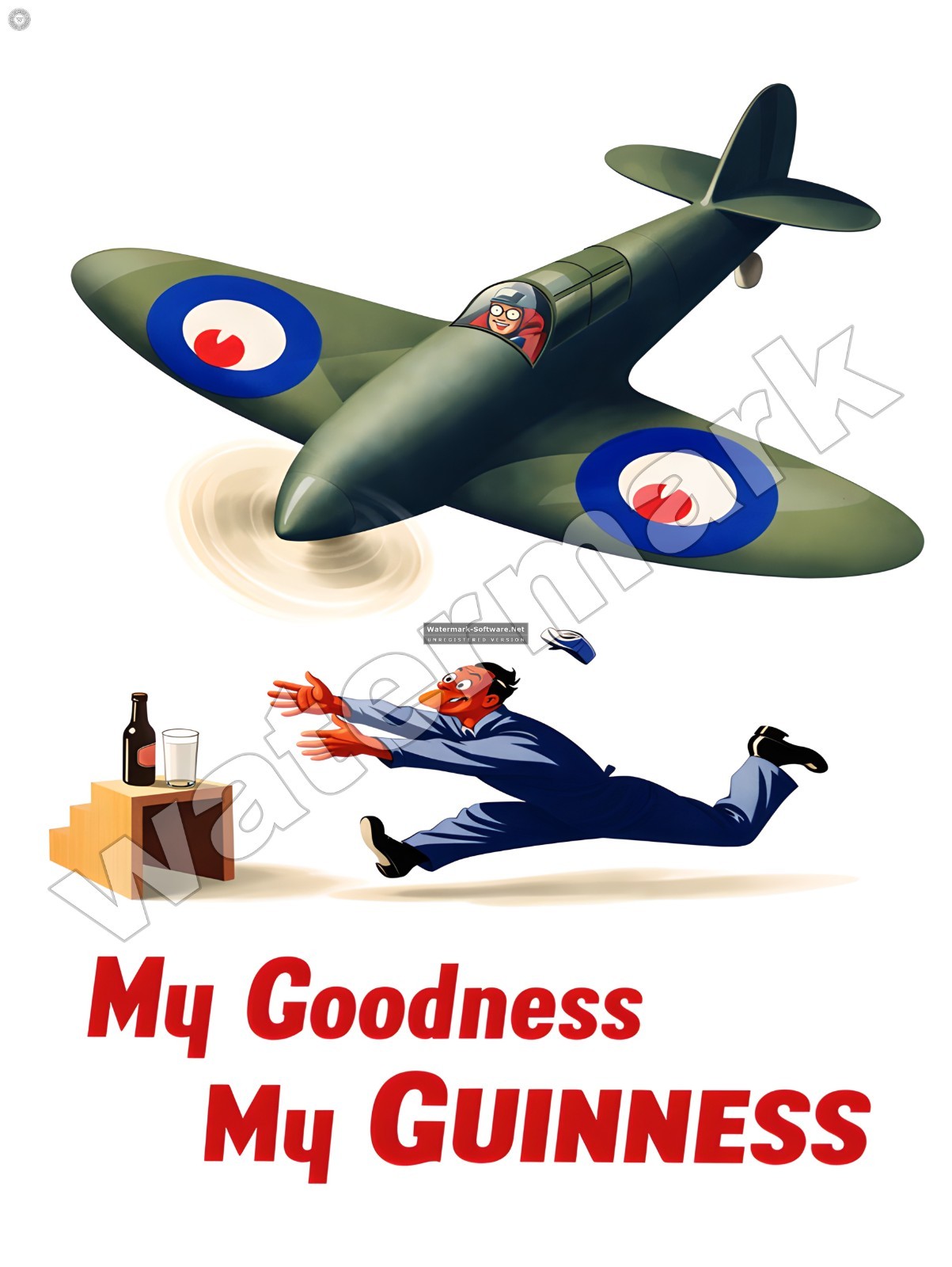 My Goodness My Guinness Plane Metal Sign 9