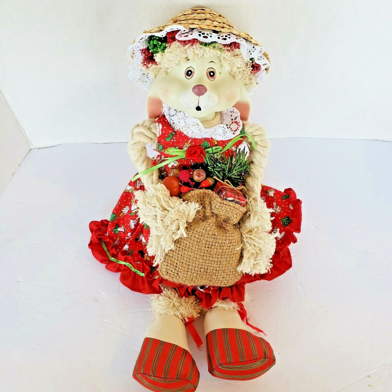 Vtg Flossie Bunny Rabbit Christmas Around The World House of Lloyd Doll 15 inch
