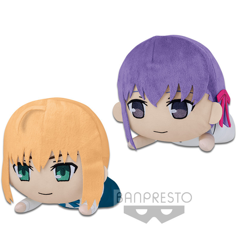 Fate Stay Night Saber and Sakura Matou Nesoberi Plush set Banpresto