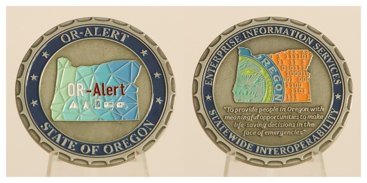OR-Alert State of Oregon Enterprise Info Services Challenge Coin  1#19