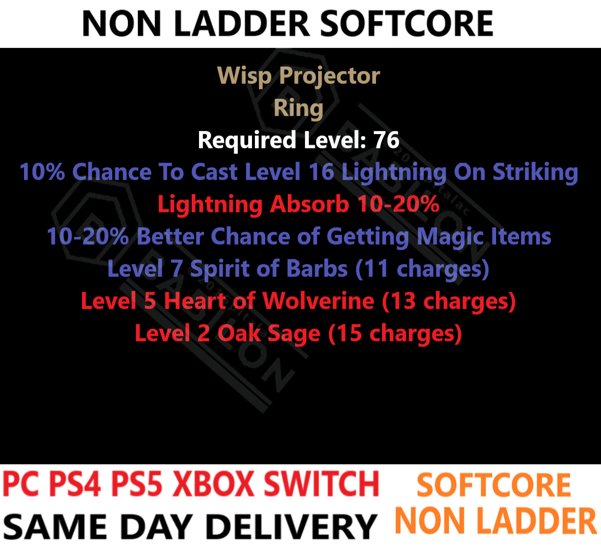 ✅PC PS4 PS5 XBOX SWITCH✅NON LADDER All Uniqe Ring Diablo 2 Resurrected Items D2R
