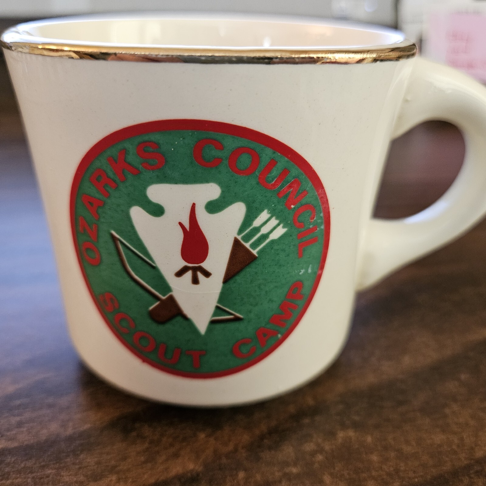 Boy Scouts of America Vintage Coffee Mug BSA Ozarks Council Scout Camp USA