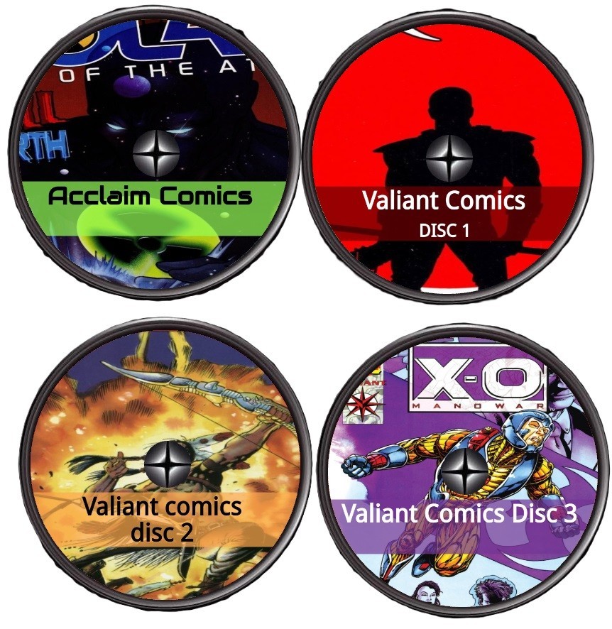 4 ARCHIVAL DVD ROMS COMICS VALIANT UNIVERSE BLOODSHOT RAI TUROK 