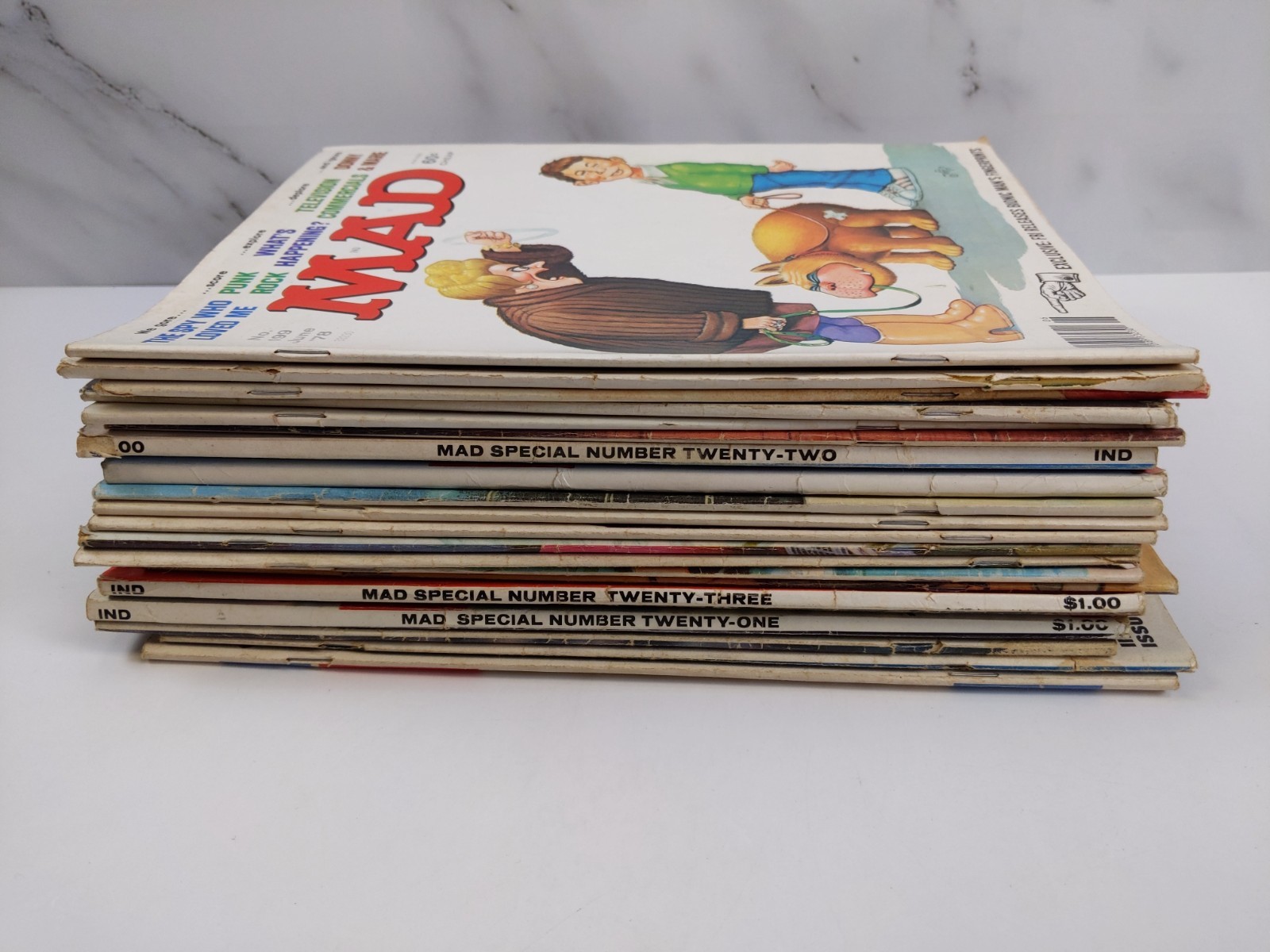 Lot of 20 Vintage Mad Magazines 1976-1978