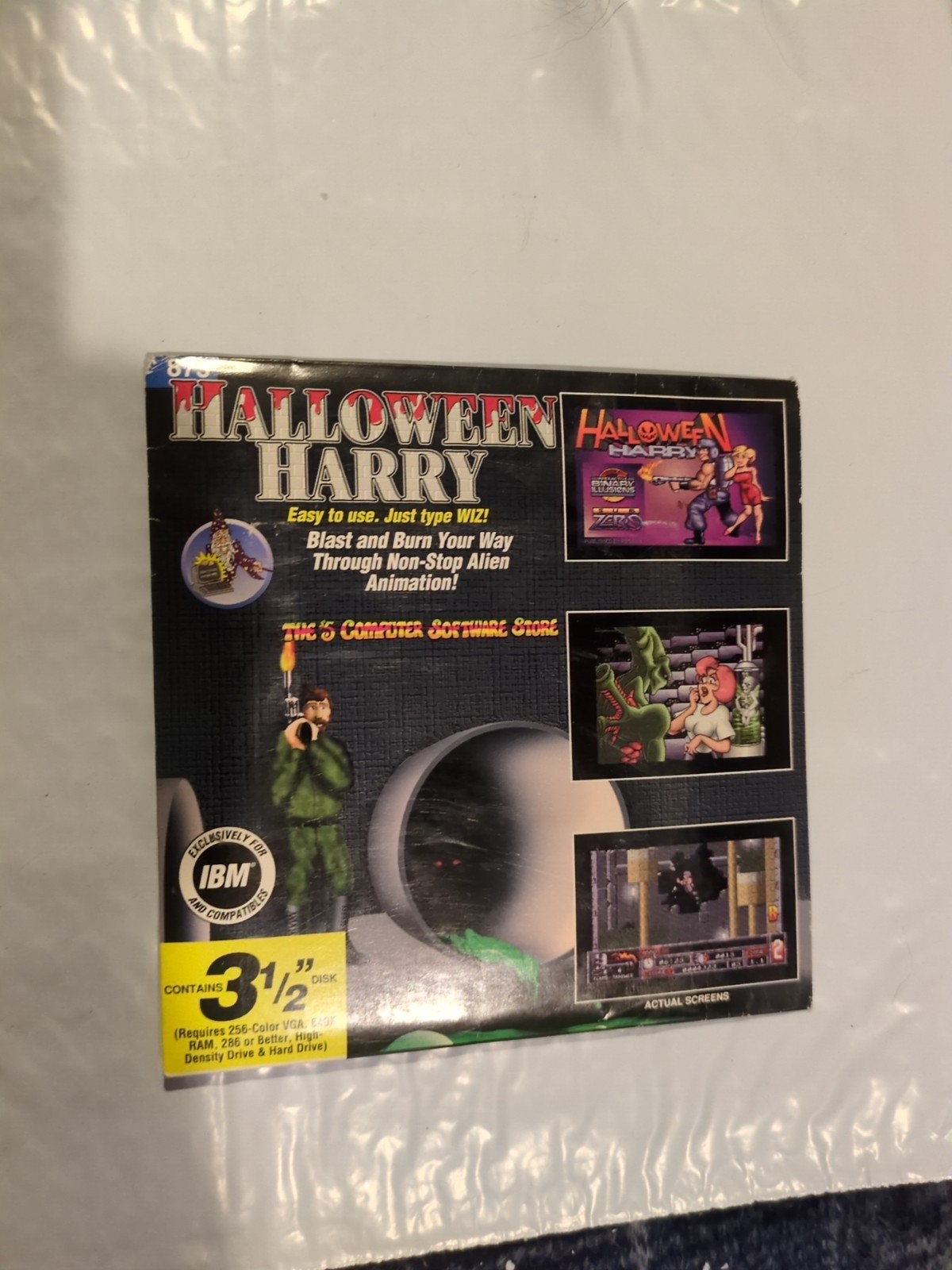 HALLOWEEN HARRY 1993 PC Game Floppy Software 3.5