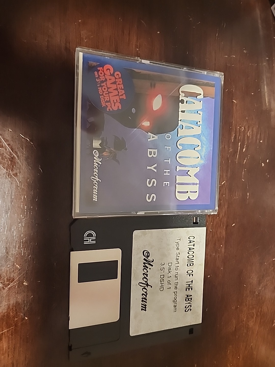 Catacomb Of The Abyss 3D shareware Microforum PC 3.5 floppy disc UNTESTED 