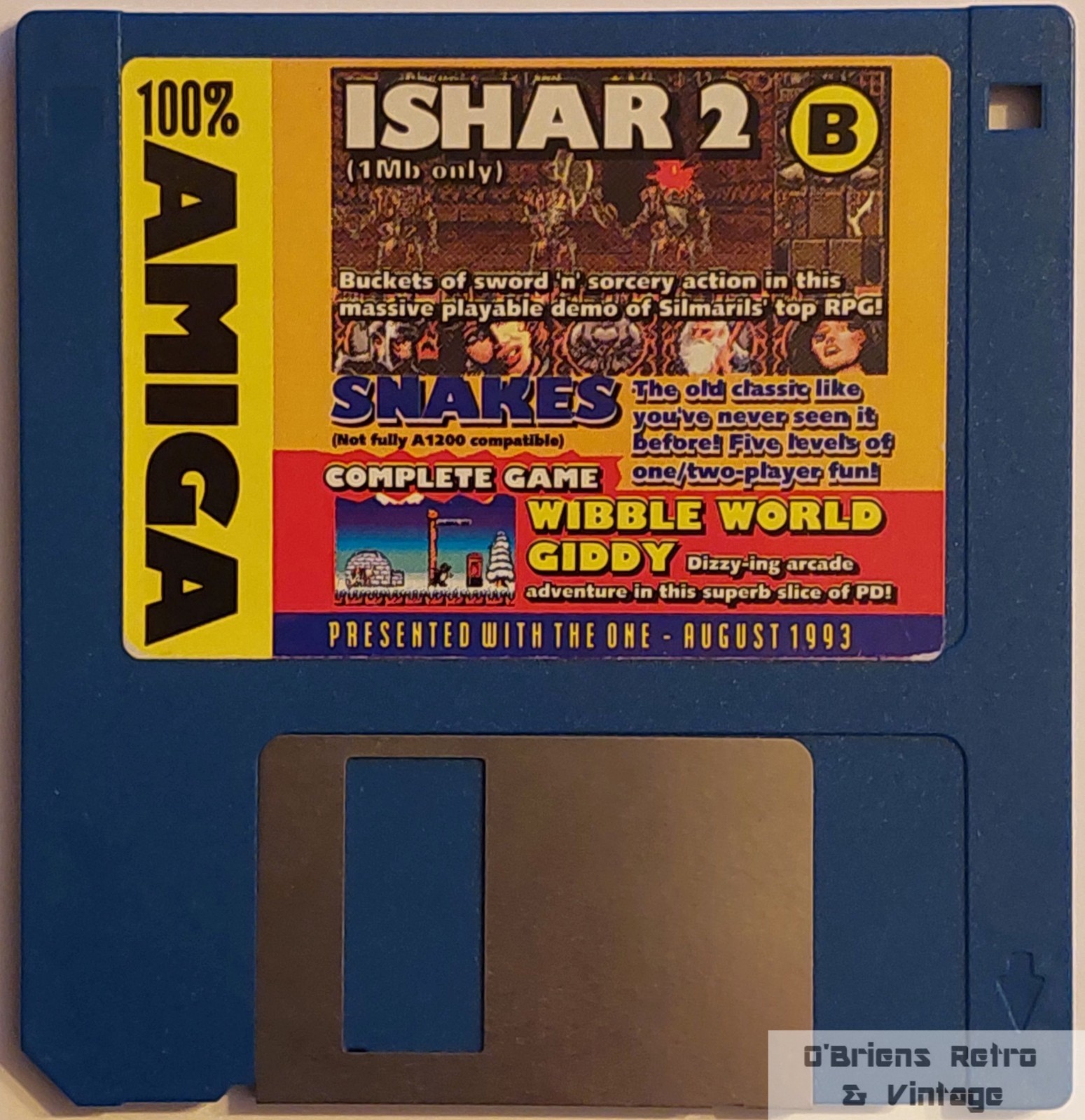 The One Amiga Cover Disk No. 59B 1993, Ishar 2, Commodore Amiga - Floppy Disk