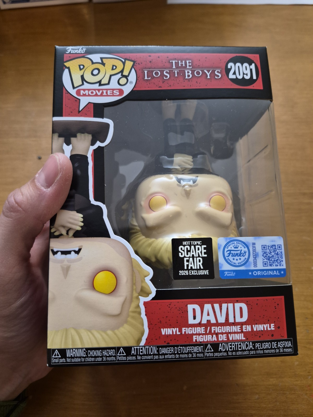 Funko Pop DAVID # 2091 The Lost Boys HOT TOPIC SCARE FAIR 2026 READ