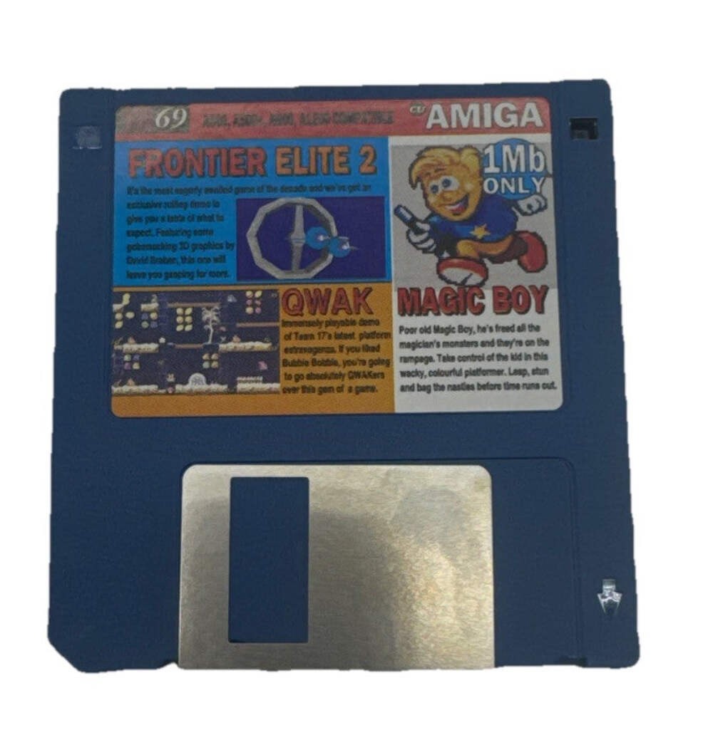 Amiga Magic Boy / Qwak / Frontier Elite 2 Floppy Disk In Good Condition 9909