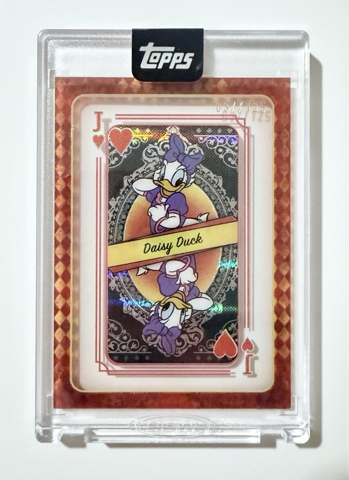 2025 Topps Disney Mint DAISY Duck /125 Jack Of Hearts Acetate #QH-16 Card