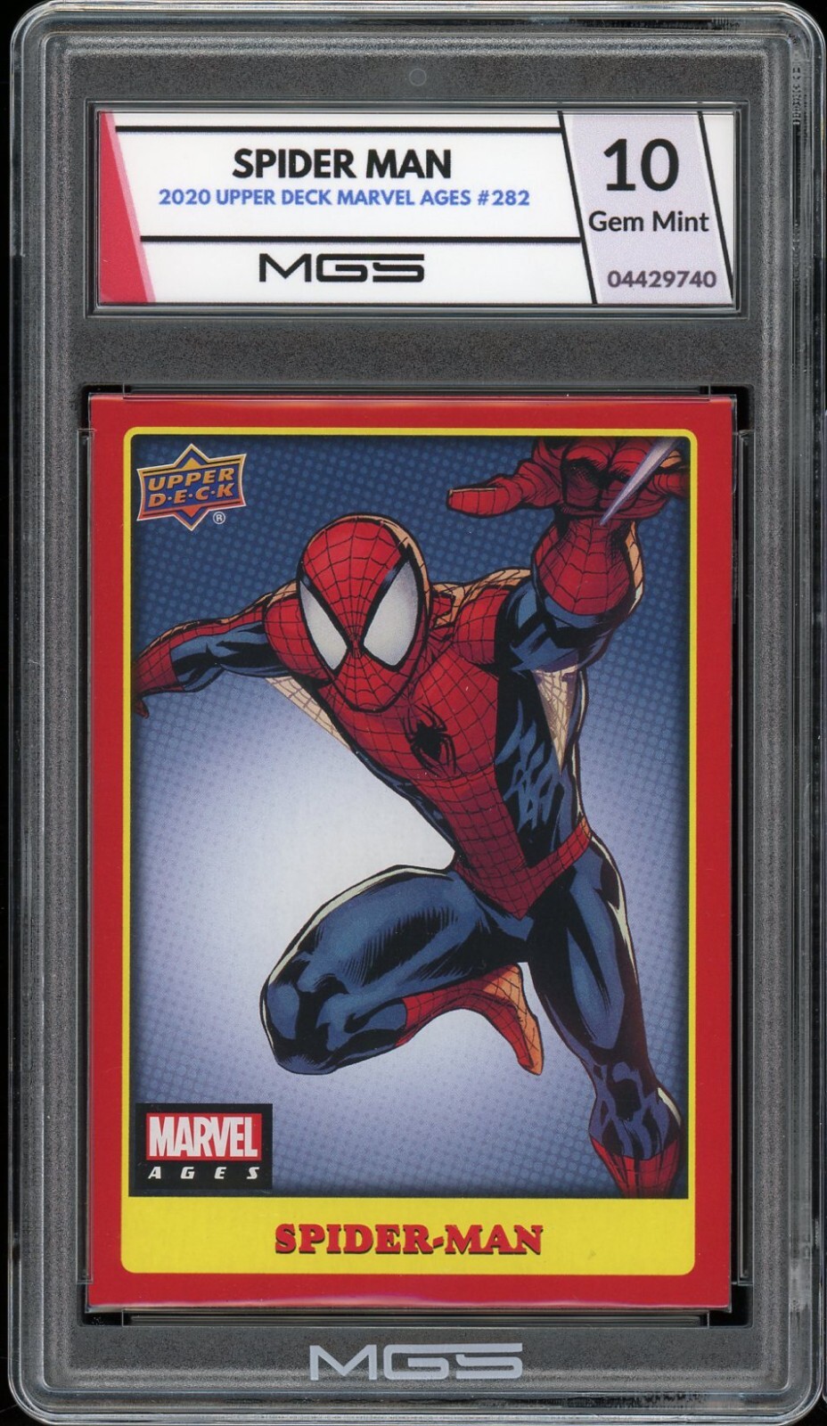 2020 Upper Deck Marvel Ages #284 SPIDER MAN MGS Graded 10 Gem Mint 