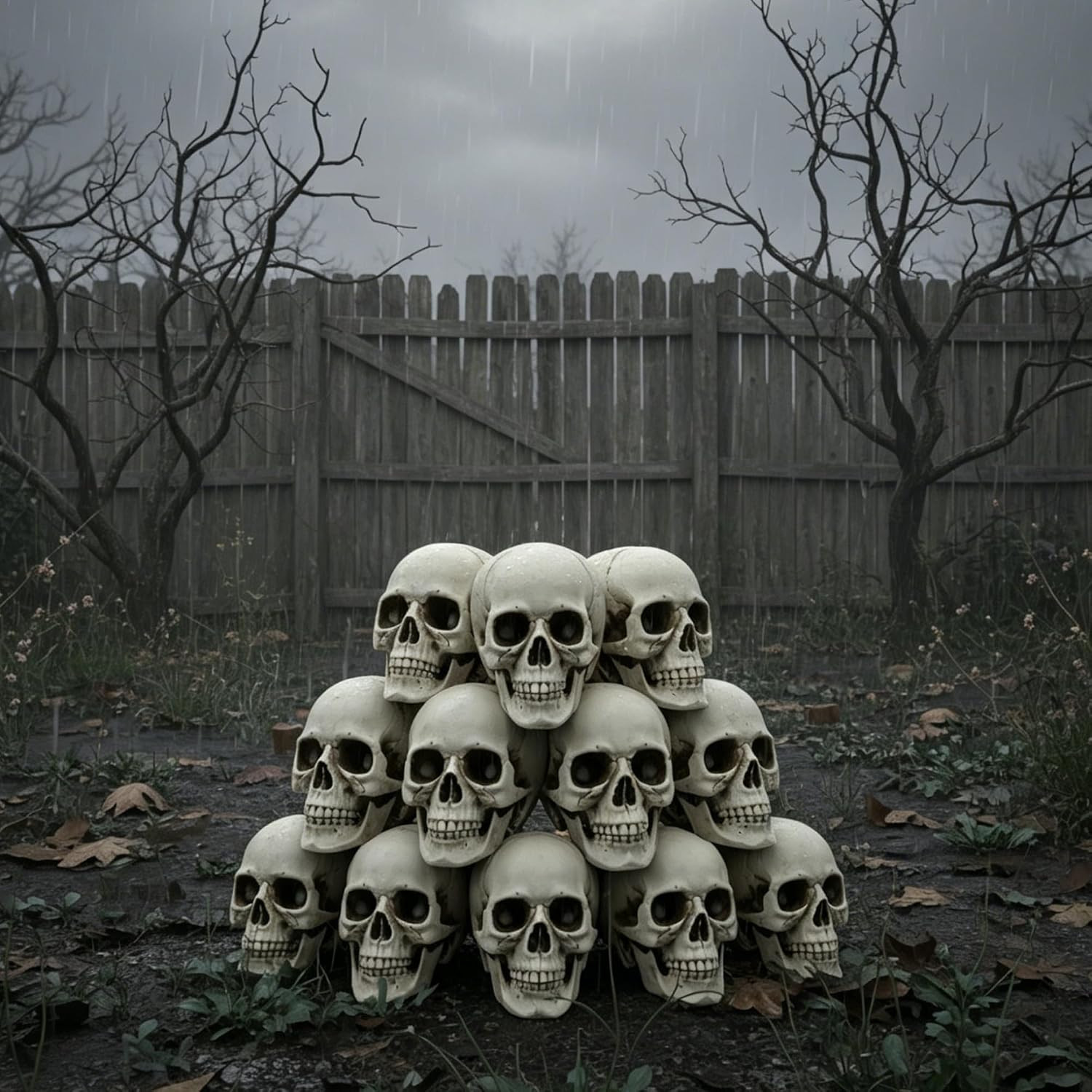 Yescom 12 Pcs Human Skulls Life Size Skeleton Head Halloween Decorations