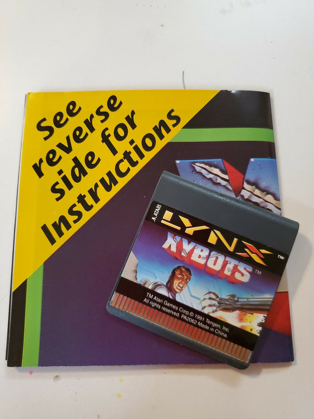 XYBOTS Atari Lynx NEW Cartridge and Manual.. NO BOX PA2062