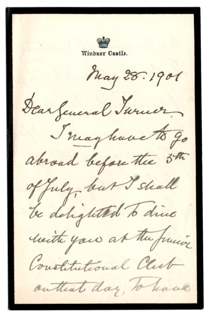 Maj-Gen Stanley Calvert Clarke Signed Letter 1901 / Autograph Officer & Courtier