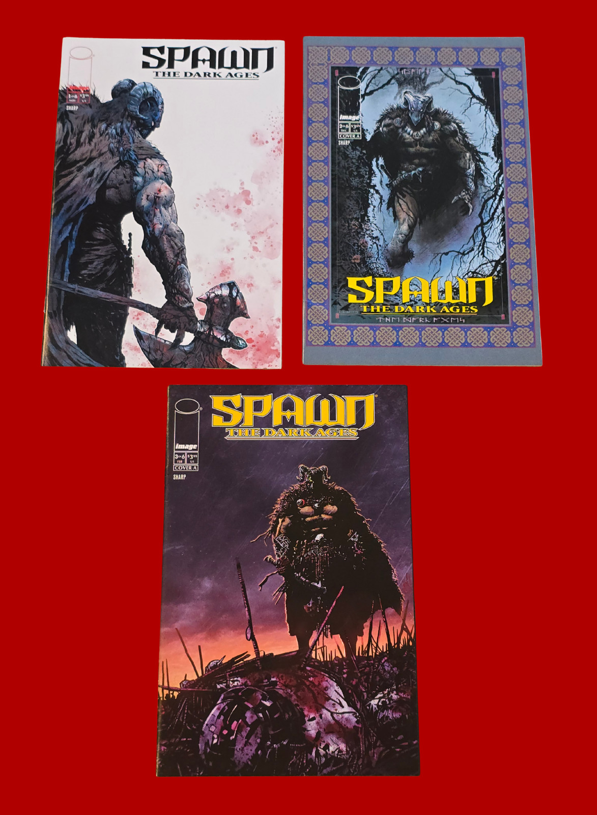 Spawn The Dark Ages #1-3 Set Image Comics 1999 Medieval Spawn Liam Sharp