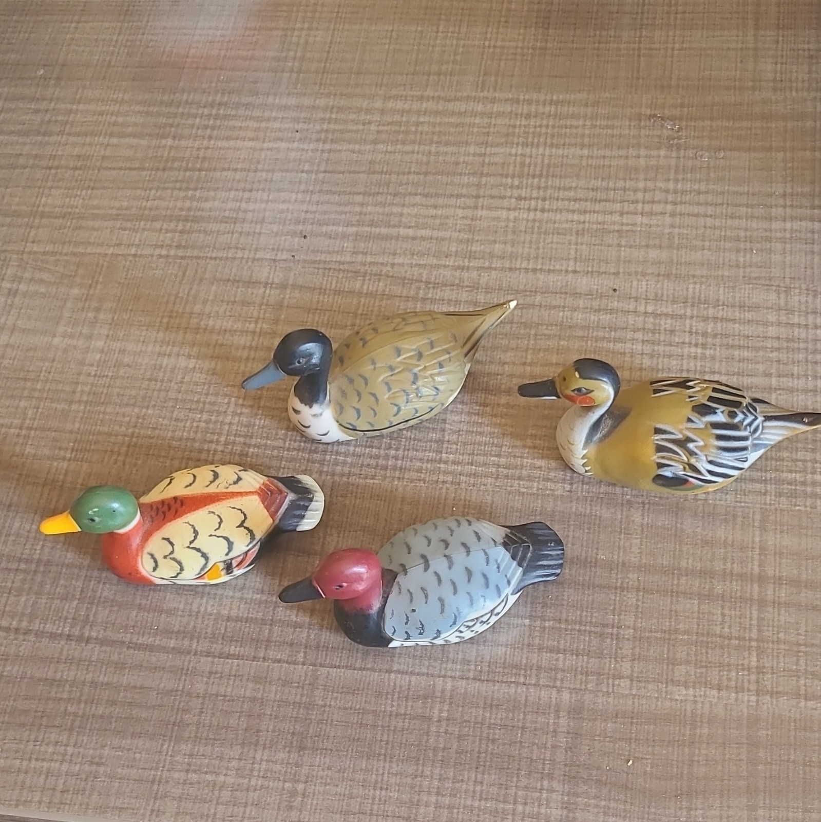 Miniature Hong Kong Duck Decoy mallard set of 4 vintage very nice