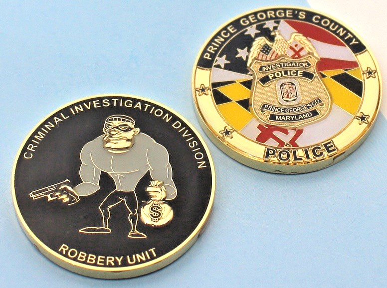 Prince George\'s Co Police Challenge Coin Robbery Unit CID