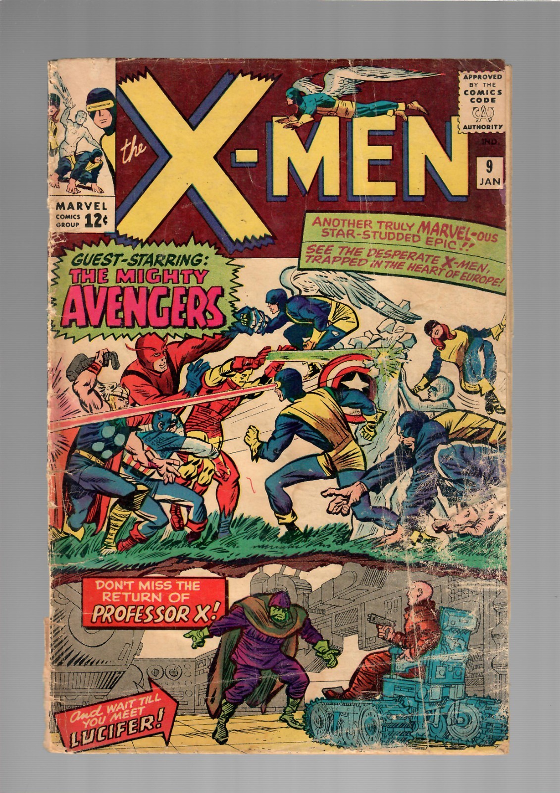 X-Men #9 Key Issue Silver Age 1965 Enter The Avengers Marvel Comics
