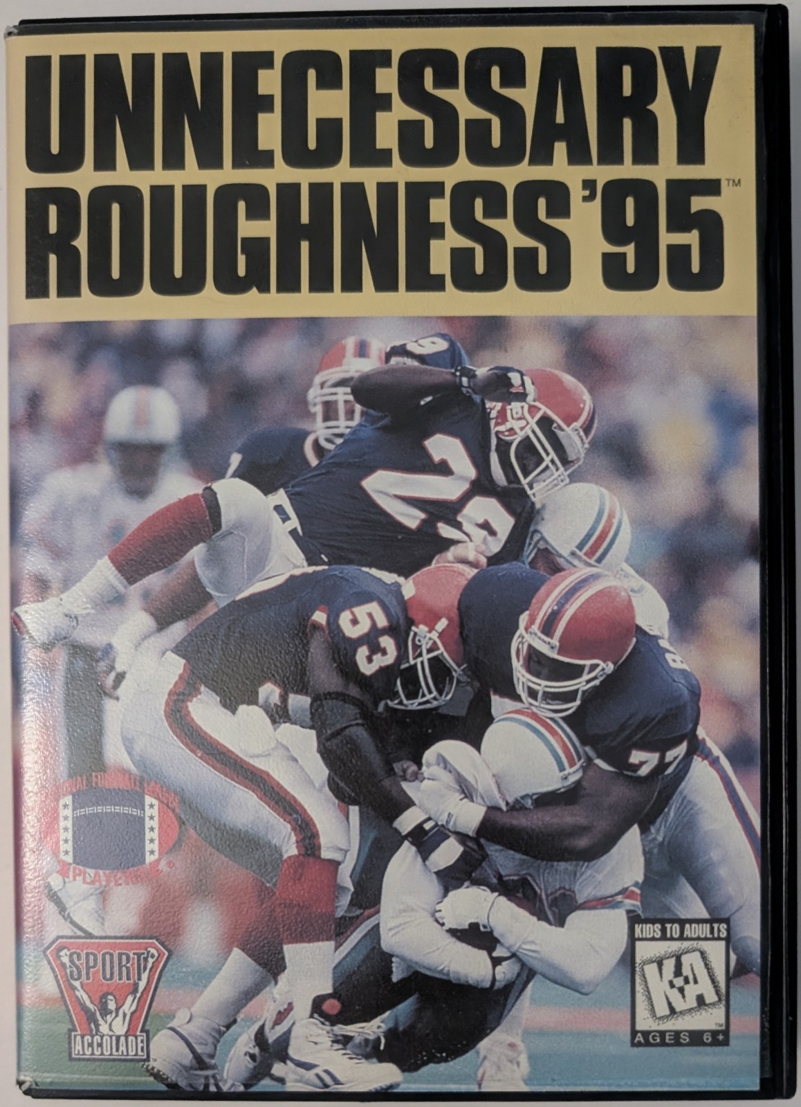 Unnecessary Roughness '95 Sega Genesis Cleaned and Tested Working no manual