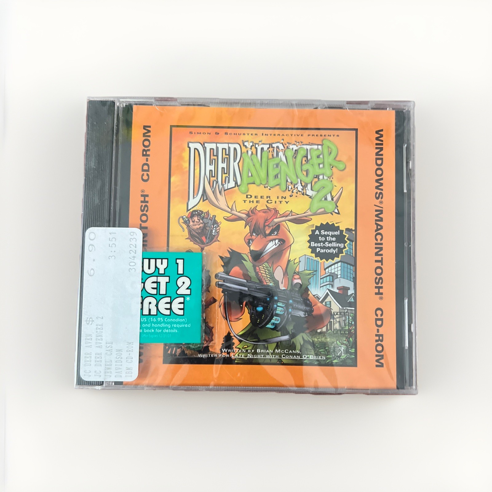 Deer Avenger 2: Deer in the City (PC Windows/Mac) Jewel Case - New, Sealed Rare