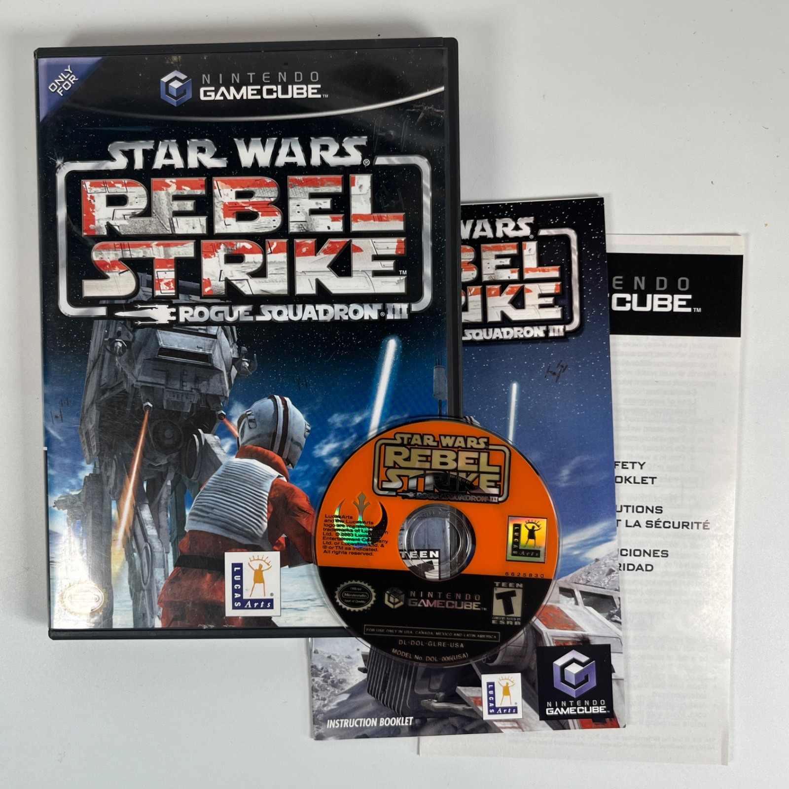 Star Wars Rogue Squadron III Rebel Strike Nintendo GameCube Complete w/ Manual