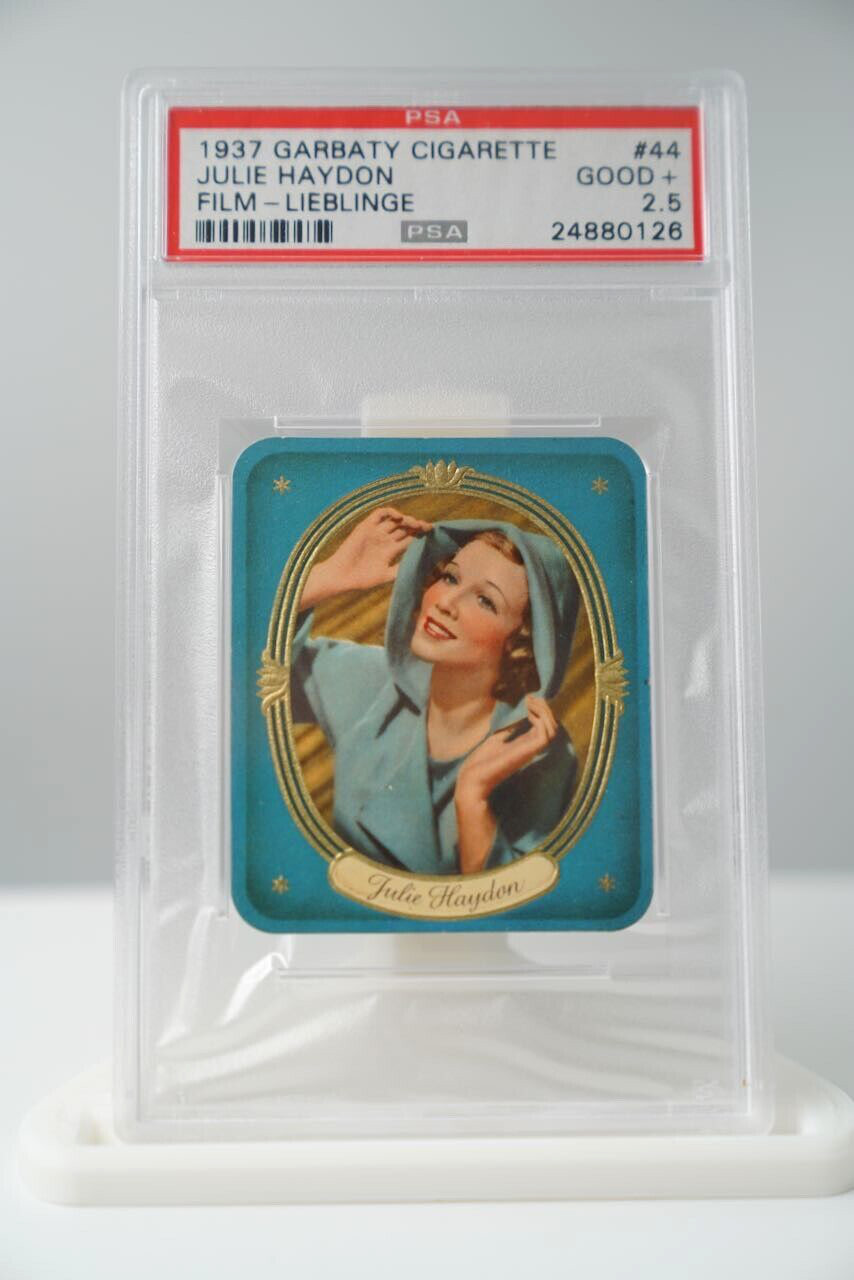 Vintage 1937 JULIE HAYDON Garbaty Tobacco Card #44 PSA 2.5 GOOD+