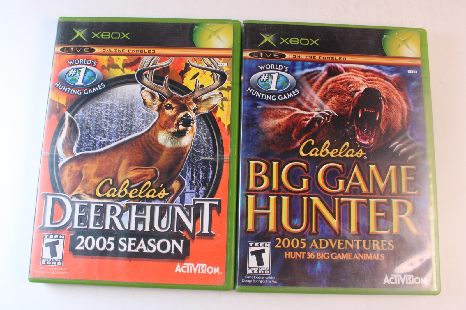 2 games Lot: Cabela’s Deer Hunt: 2005 + Big Game Hunter 2005 (Microsoft Xbox)