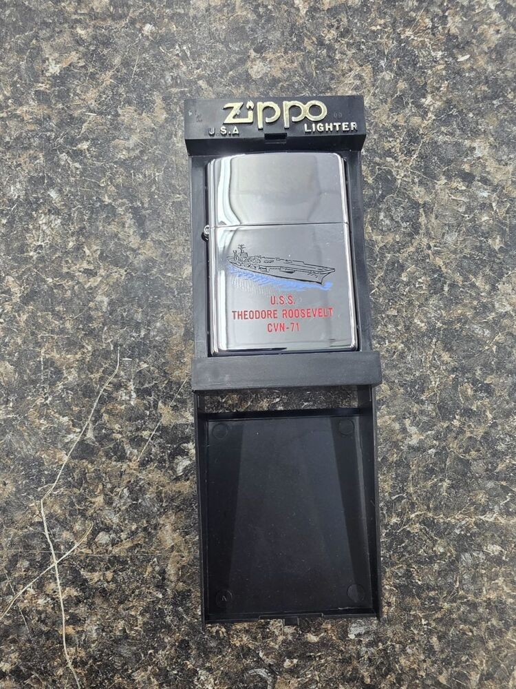 Vintage Zippo Lighter USS THEODORE ROOSEVELT CVN 71