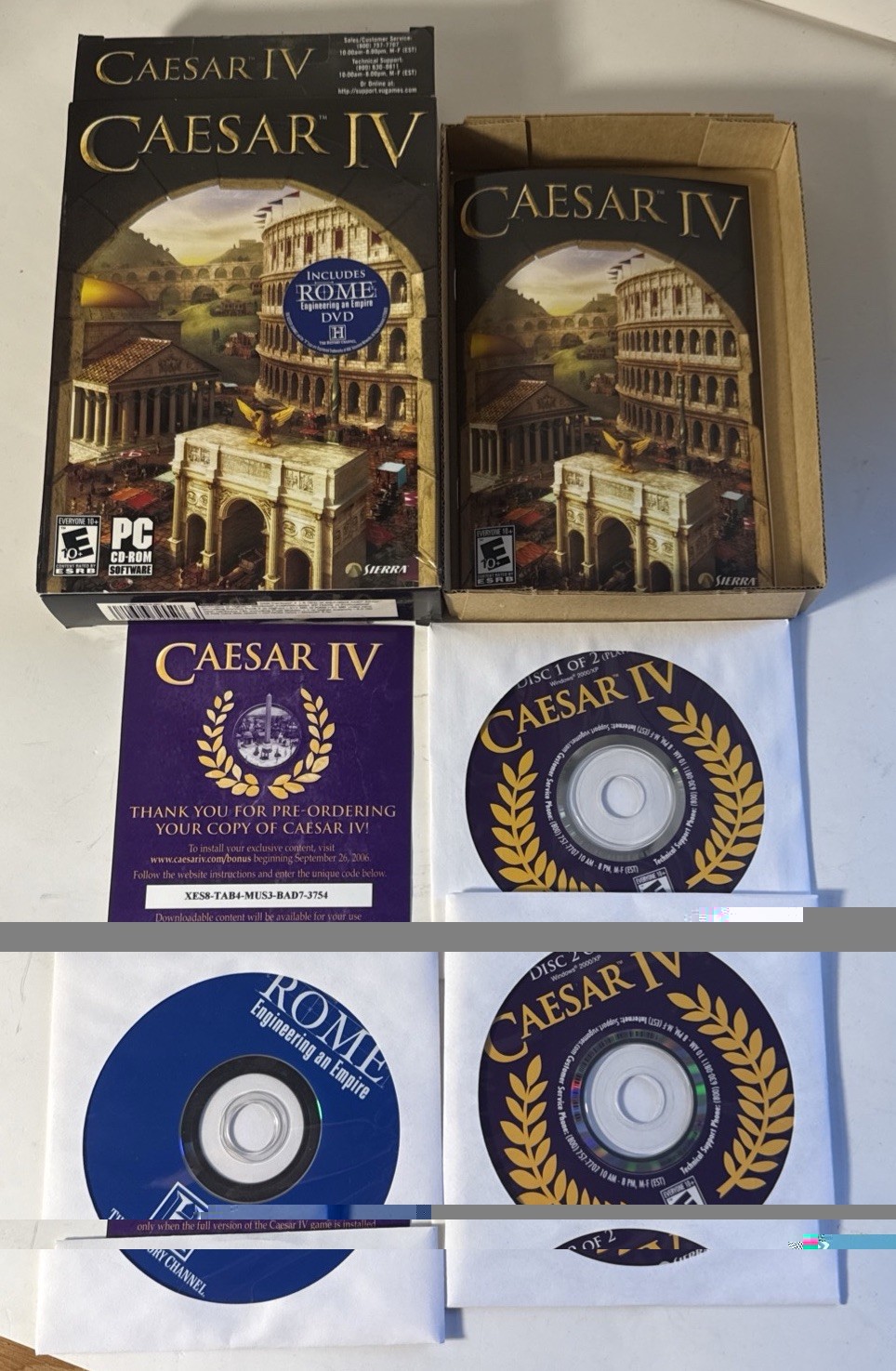 CAESAR IV PC CD-ROM Small Box Computer Video Game Complete CIB w DVD 2006