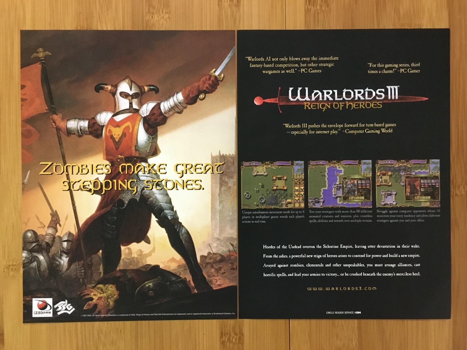 Warlords 3 III: Reign of Heroes PC 1997 Print Ad/Poster Official Video Game Art