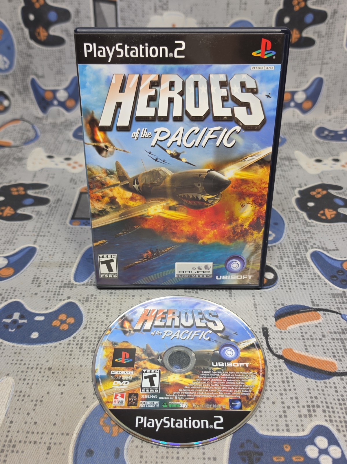 Heroes of the Pacific (PlayStation 2, 2005) Ps2 CLEANED & TESTED No Manual 