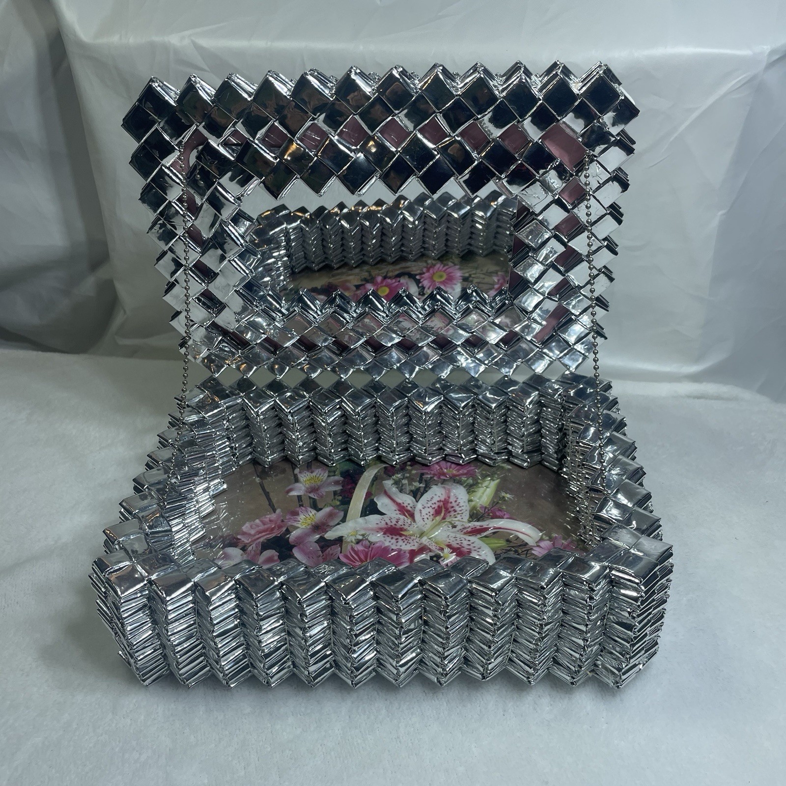 Vintage Prison Folk Tramp Artistic Jewelry Box Gum Wrappers Folded Paper RARE