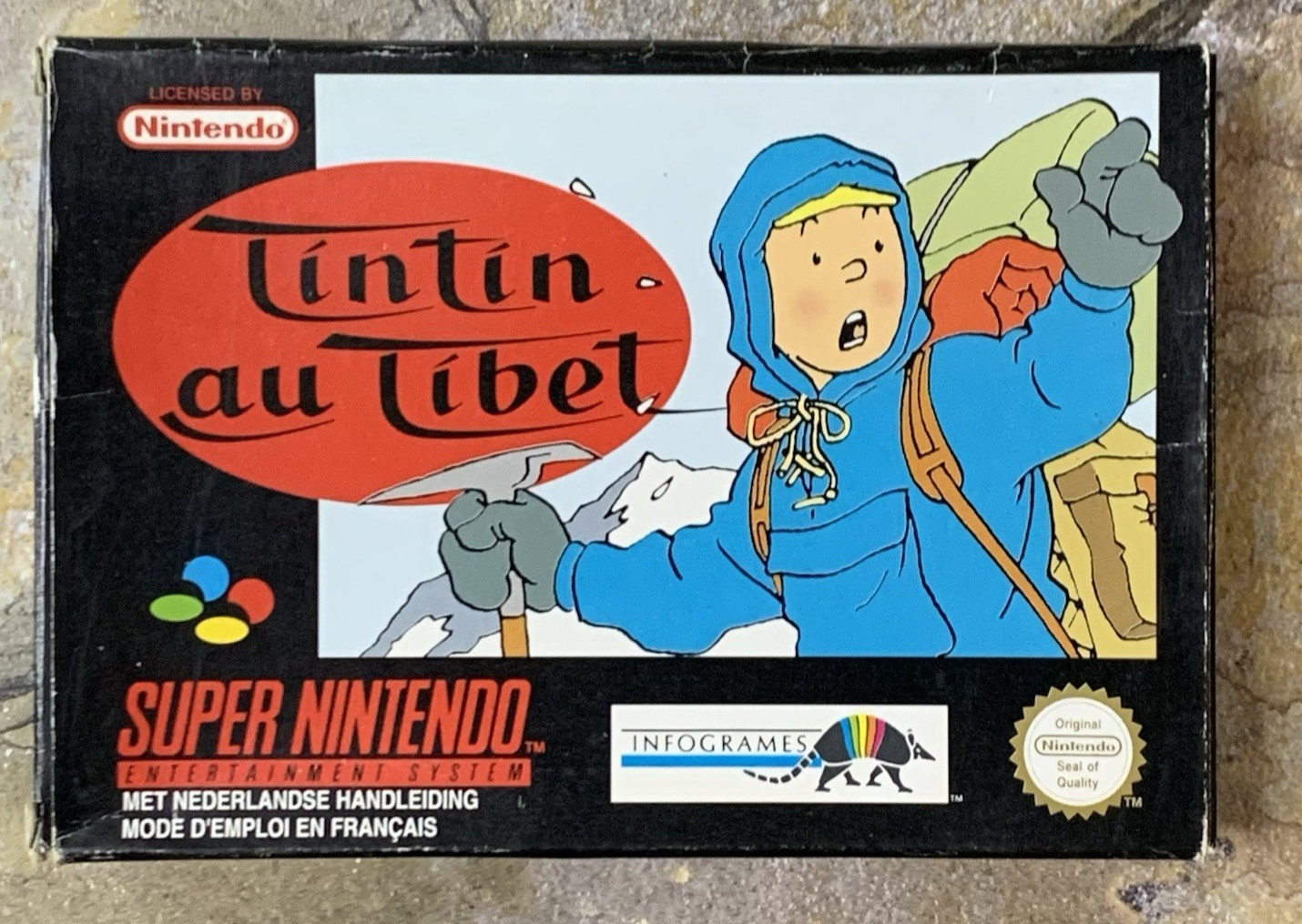 Tintin In Au Tibet CIB - Super NES Nintendo SNES **PAL, DUTCH IMPORT, SEE DESC**