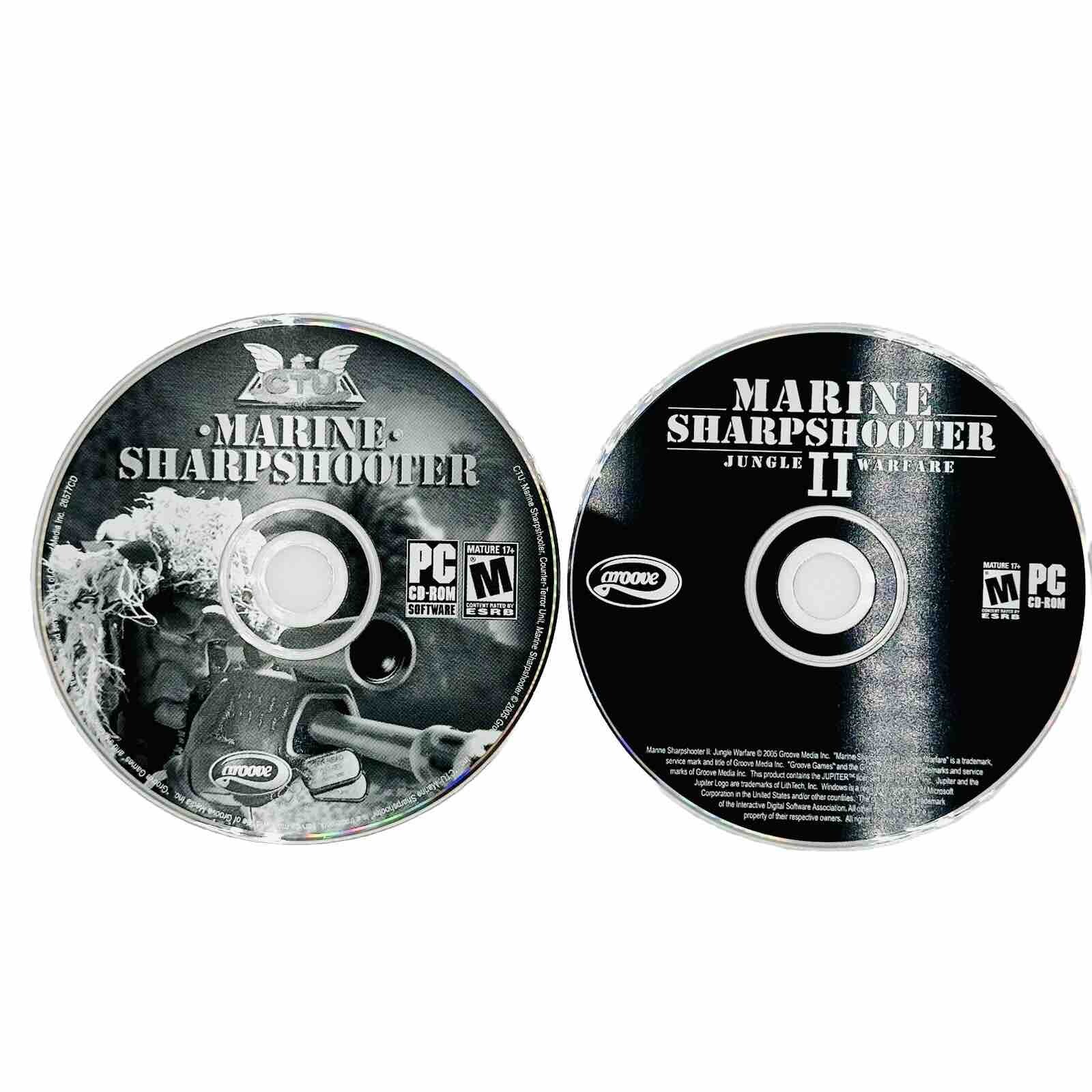The Marine Sharpshooter 1 & 2 (PC, 2-Disc Set, 2005) NEW *DISC ONLY*