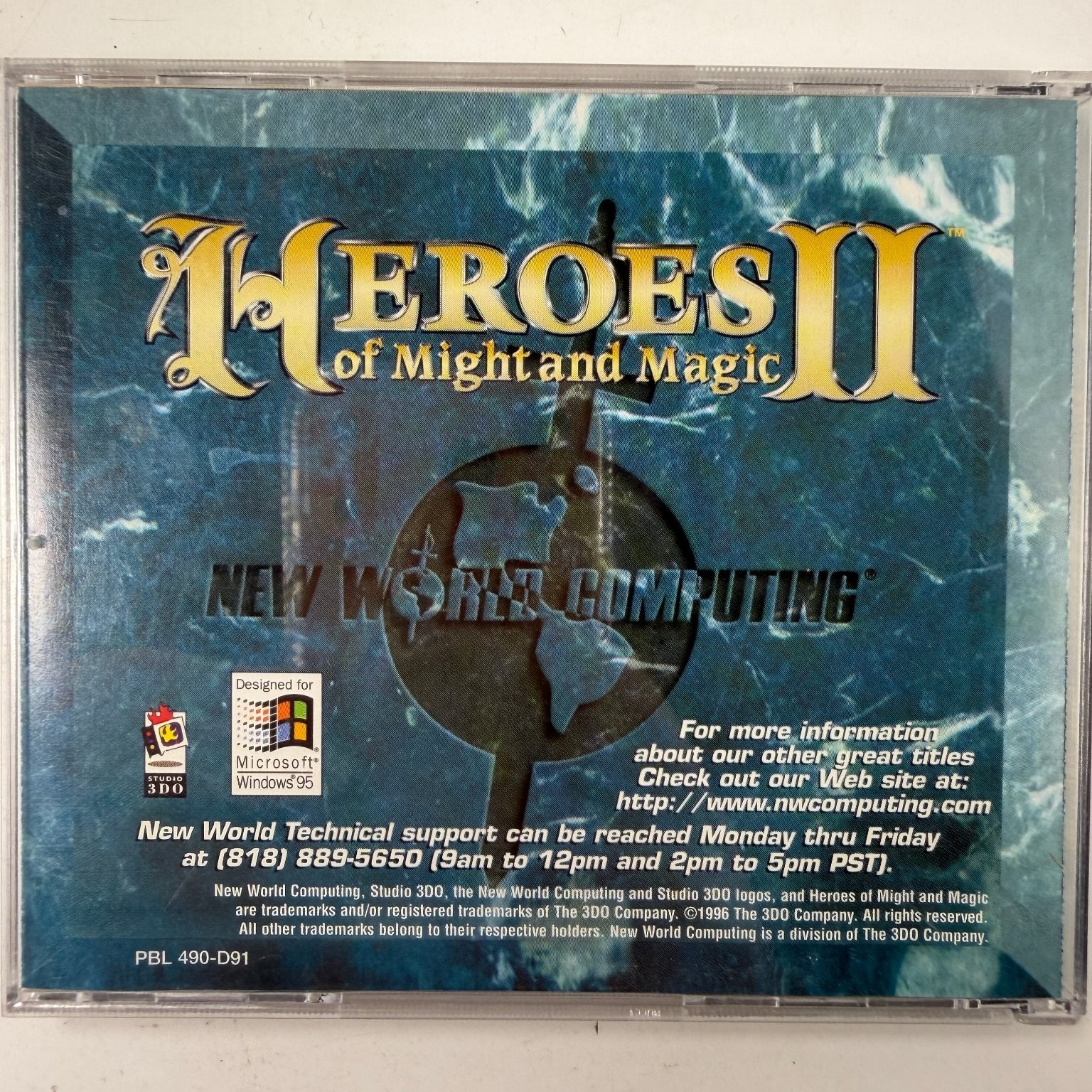 Heroes of Might and Magic II PC Video Game Windows 95 DOS Strategy 1996