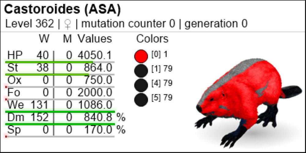 Castoroides-Ark Survival Ascended-ASA-PvE-Dino-Official-Colors-PC/PS5/XBOX-AAO