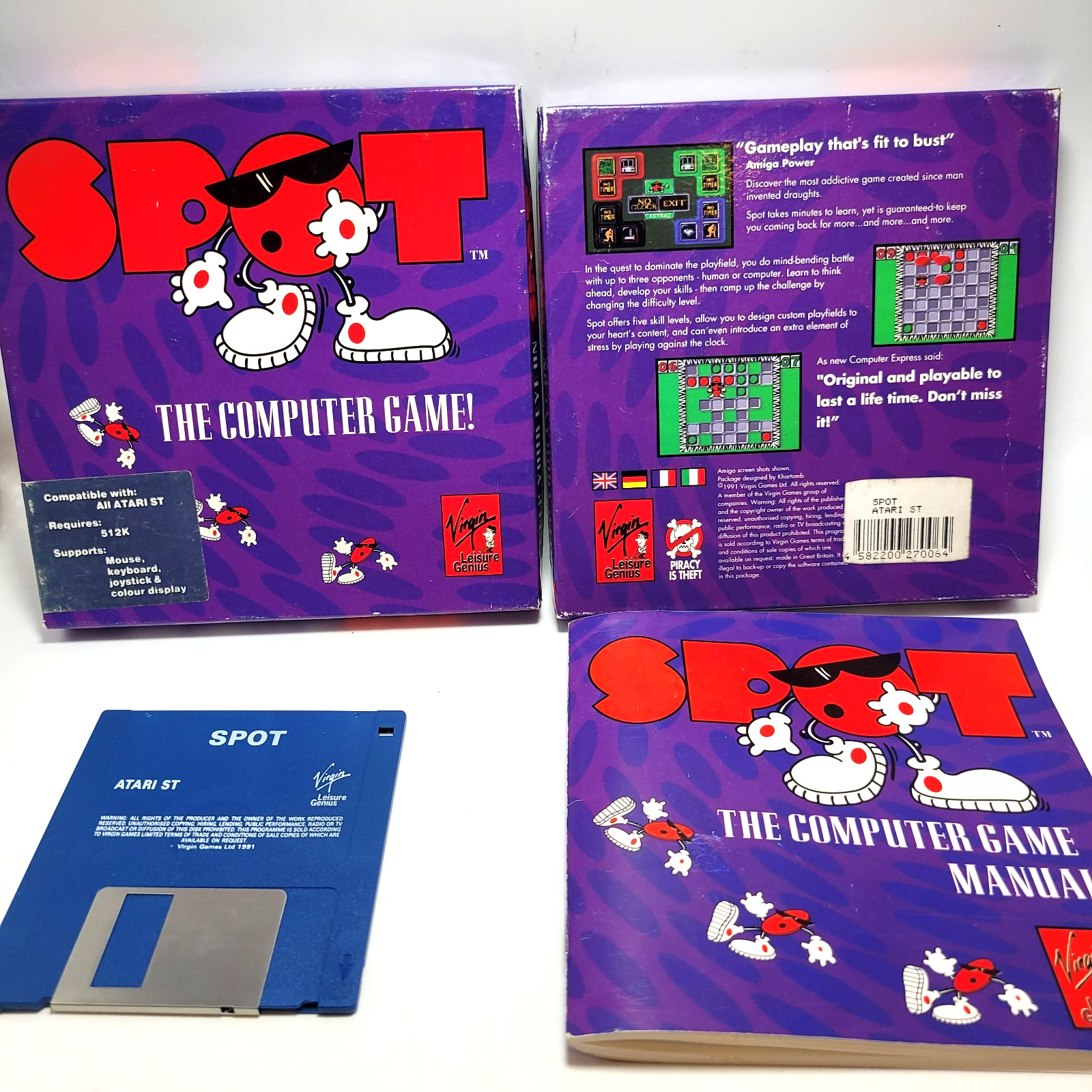 Spot 7-Up Game for Atari ST by Virgin - CIB with Manual